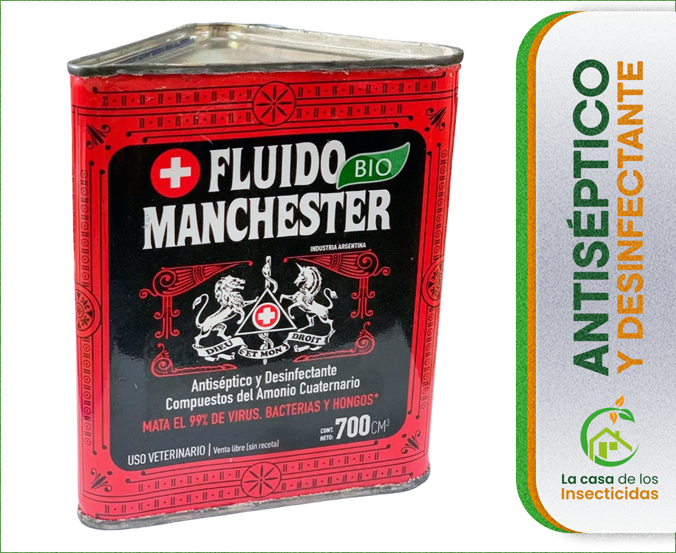 Fluido Manchester 700cc BIO desinfectante sanitizante